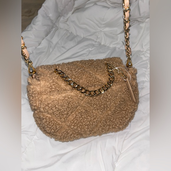Steve Madden Crossbody Teddy/Sherpa Purse - Picture 2 of 2